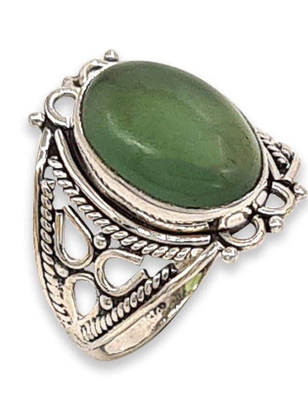 925 silver filigran ring - Jade