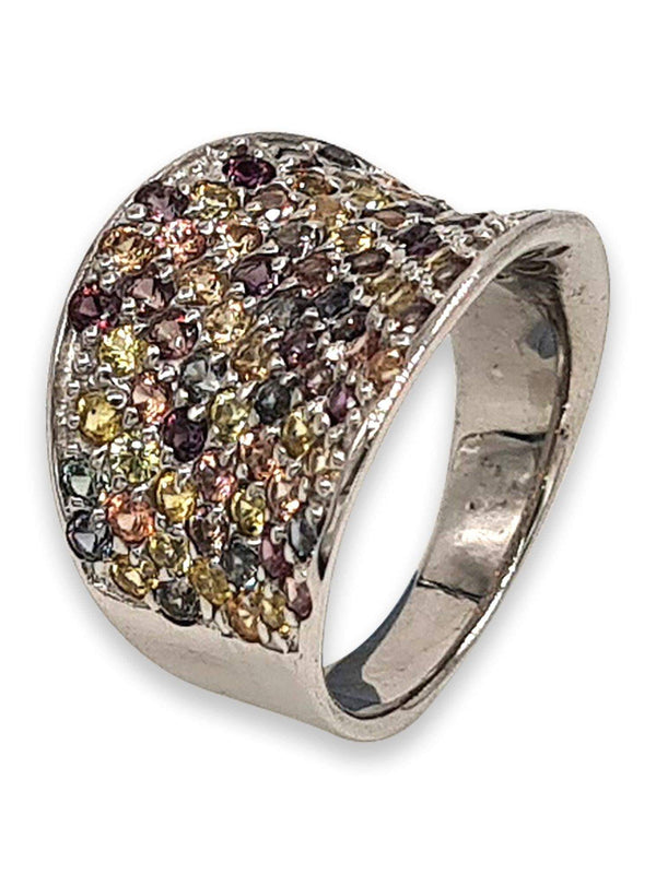925 silver multi stone ring