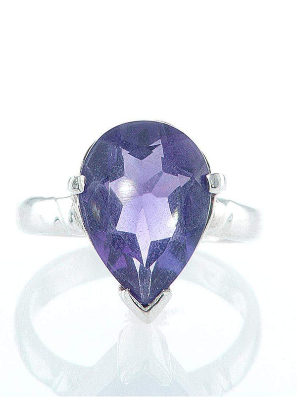 Amethyst dainty silver ring-Agat Art Design LTD-Ruby,silver,STONE,woman ring
