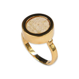 David star 14K vermeil ring – Gold Jerusalem stone-Agat Art Design LTD-vermeil