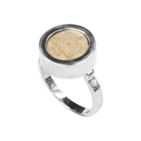 David star 14K vermeil ring – Gold Jerusalem stone