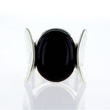 Wings silver black Onyx Ring