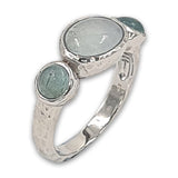 14 Karat gold plated ring with Flourite