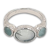 14 Karat gold plated ring with Flourite