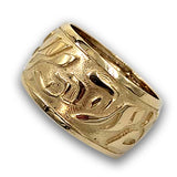 925 silver ring- "Love peace and shma Israel"