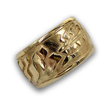 925 silver ring- "Love peace and shma Israel"