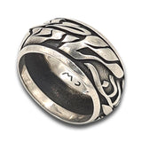 925 silver ring- "Love peace and shma Israel"