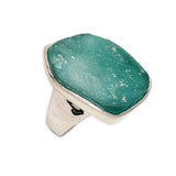 925 sterling silver Artisan Ring Roman Glass