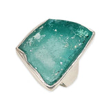 925 sterling silver Artisan Ring Roman Glass