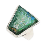 925 sterling silver Artisan Ring Roman Glass