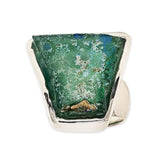 925 sterling silver Artisan Ring Roman Glass