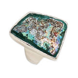 925 sterling silver Artisan Ring Roman Glass