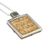 Western Wall silver pendant - Gold Jerusalem Stone