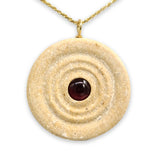 Infinity pendant- Granit and Cornelian stone