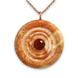 Infinity pendant- Granit and Cornelian stone