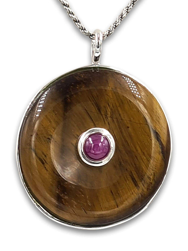 Tiger eye with Ruby pendant