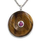 Tiger eye with Ruby pendant