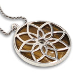 Tiger eye with Onyx pendant-Agat Art Design LTD-45,50,55,onyx,silver,STONE