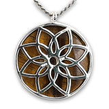 Tiger eye with Smoky stone pendant