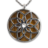 Tiger eye sun pendant