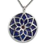 Lapis and Amethyst pendant