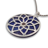 Lapis and Amethyst pendant-Agat Art Design LTD-45,50,55,Lapis,silver,STONE