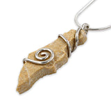 Israel map silver pendant -  Gold Jerusalem Stone