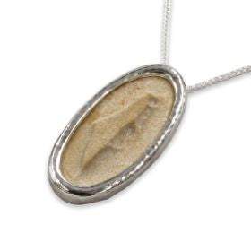 Israel  map silver pendant -  Gold Jerusalem Stone