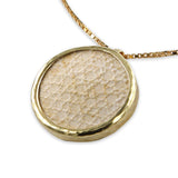 David star 14K Vermeil pendant -  Gold Jerusalem Stone