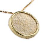David star 14K Vermeil pendant -  Gold Jerusalem Stone