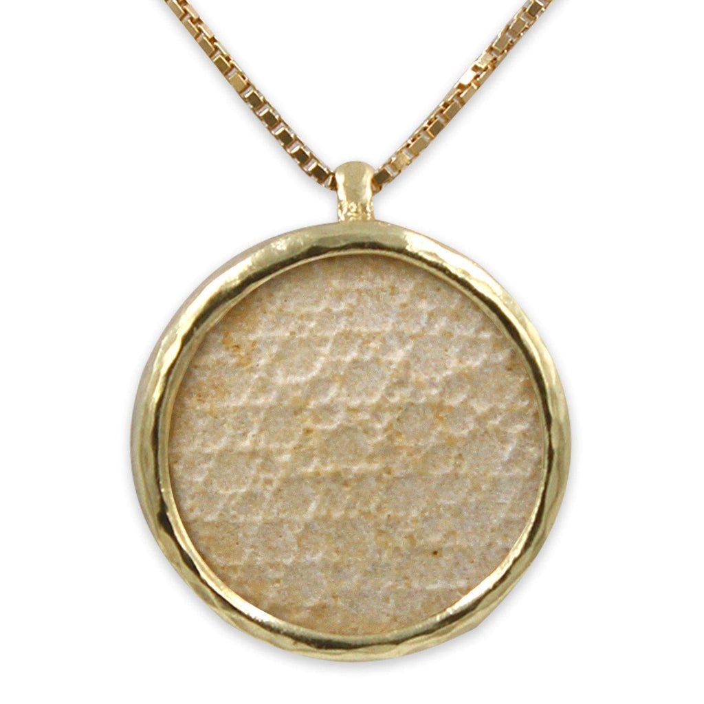 David star 14K Vermeil pendant -  Gold Jerusalem Stone