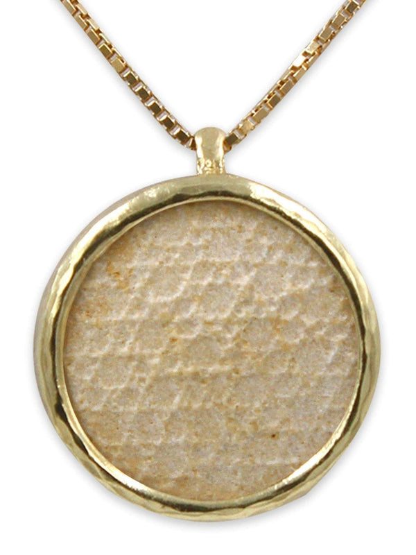 David star 14K Vermeil pendant -  Gold Jerusalem Stone