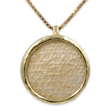 David star 14K Vermeil pendant -  Gold Jerusalem Stone