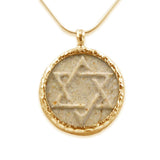 David star silver pendant Jerusalem stone