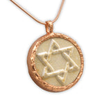 David star silver pendant Jerusalem stone