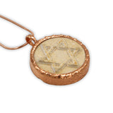 David star silver pendant Jerusalem stone
