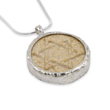 David star silver pendant Jerusalem stone
