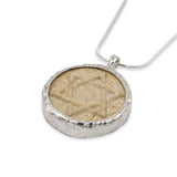 David star silver pendant Jerusalem stone