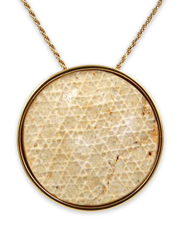 David star 14K vermeil pendant -  Gold Jerusalem Stone-Agat Art Design LTD-45,50,55,vermeil
