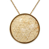 David star 14K vermeil pendant -  Gold Jerusalem Stone-Agat Art Design LTD-45,50,55,vermeil