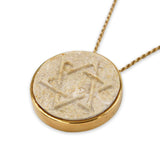 David star 14K Vermeil pendant Jerusalem stone