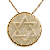 David star 14K Vermeil pendant Jerusalem stone-Agat Art Design LTD-45,50,55,vermeil