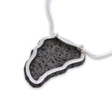 Sea of Galilee silver pendant - volcanic stone-Agat Art Design LTD-45,50,55,silver,vermeil