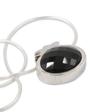 Pomegranate silver pendant - Onyx stone