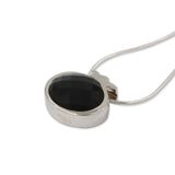 Pomegranate silver pendant - Onyx stone