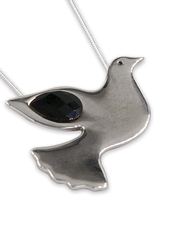 Dove silver Pendant - Onyx stone