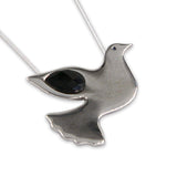 Dove silver Pendant - Onyx stone