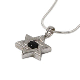 David star silver pendant - Onyx stone
