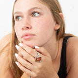 Spiral red Jasper spiral pendant-Agat Art Design LTD-45,50,55,JASPER,silver,STONE