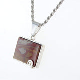 Spiral red Jasper spiral pendant